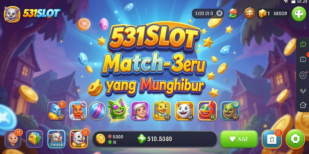 Tampilan gameplay seru di 531SLOT dengan tantangan Match-3.