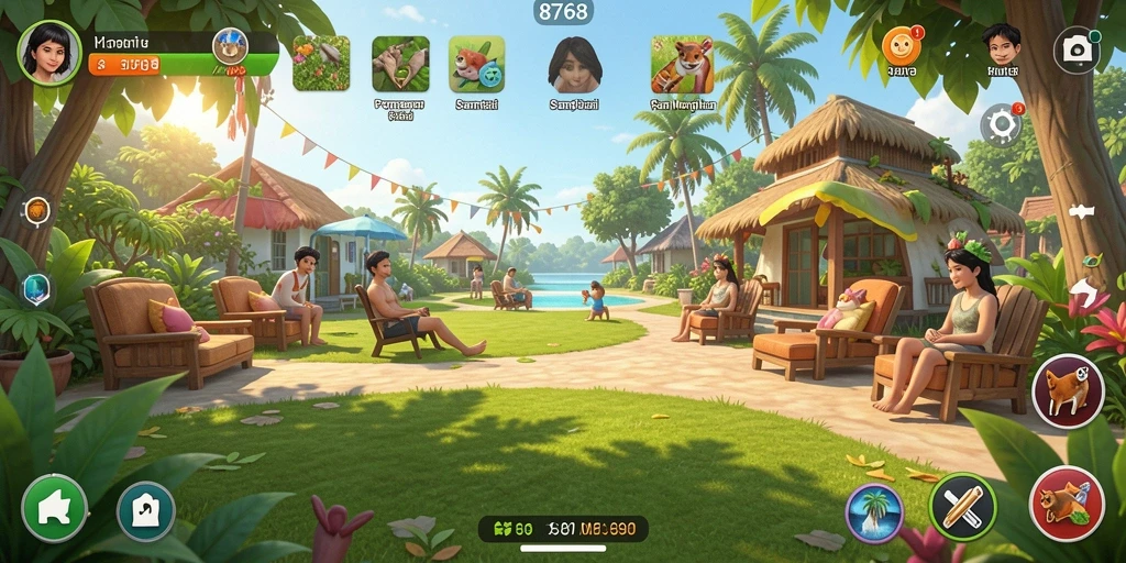 Gameplay seru dan santai dalam 8768 yang membuat ketagihan.