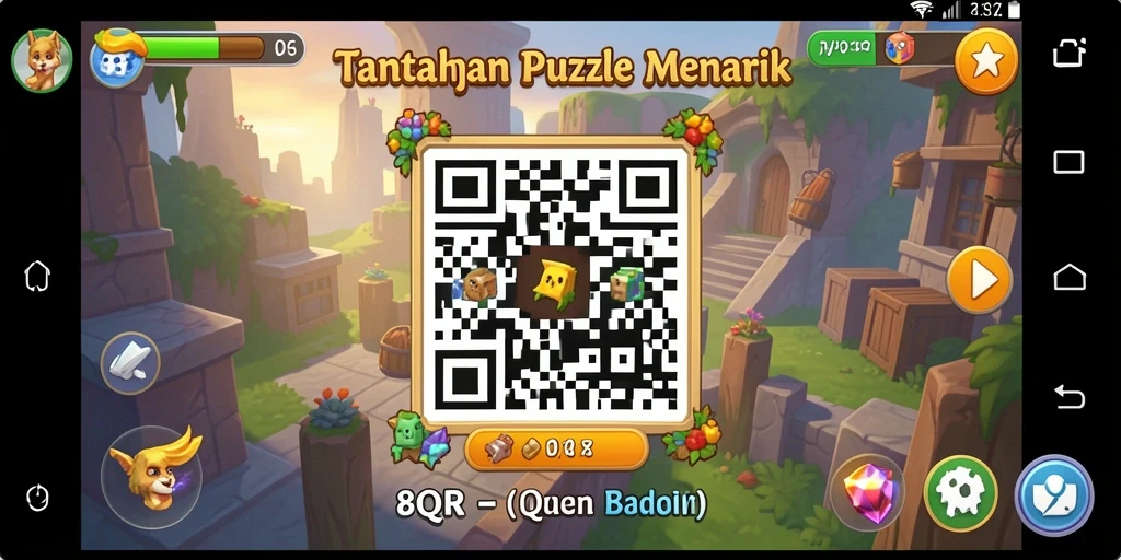 Screenshot utama 8QR menampilkan gameplay seru dalam menyelesaikan puzzle.