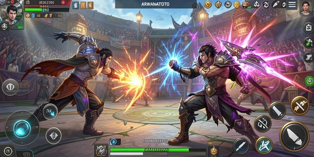 Tampilan gameplay ARWANATOTO yang mendebarkan dan seru.