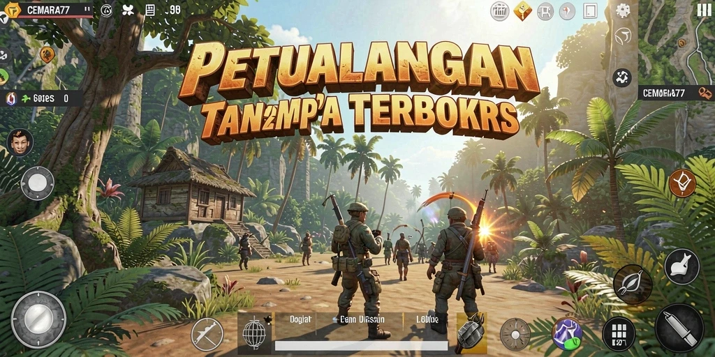 Screenshot CEMARA77 menampilkan grafik menakjubkan dari gameplay Open World.