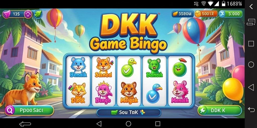 Tampilan gameplay DKK yang menampilkan suasana permainan Bingo yang seru.
