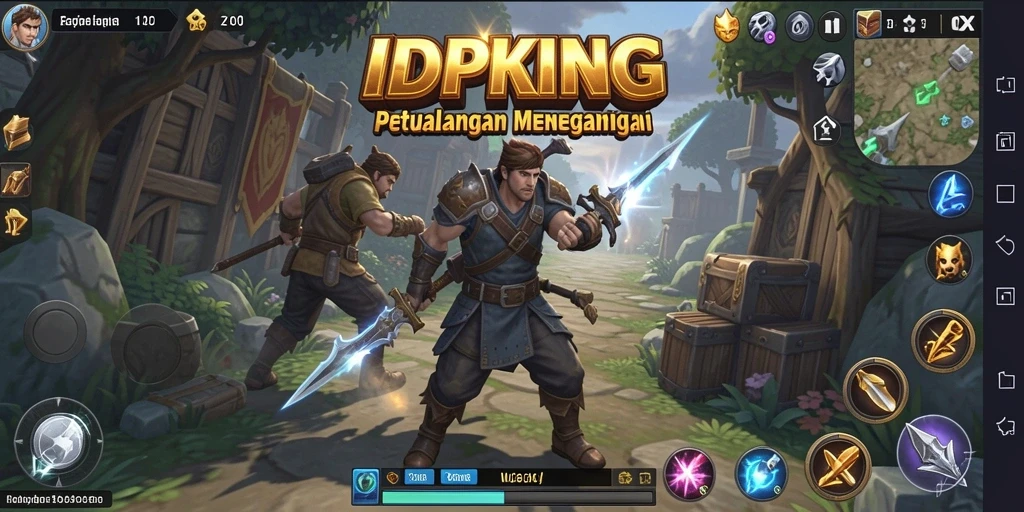 Screenshot menampilkan aksi seru dalam gameplay RPG IDPKING.