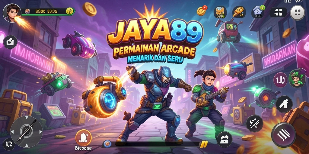 Tampilan gameplay seru dari JAYA89 dengan karakter yang dinamis.