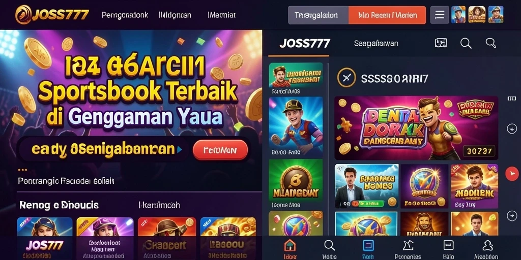 Tampilan seru dari aplikasi taruhan olahraga JOSS777.