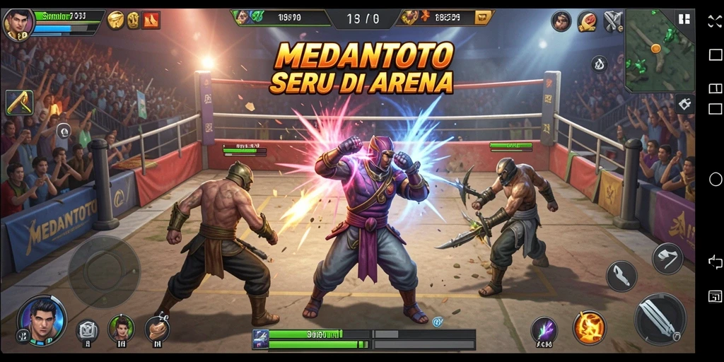 Tampilan seru pertarungan karakter di MEDANTOTO.