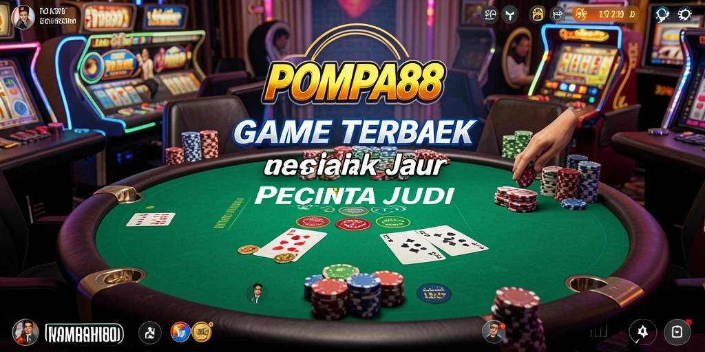 Tampilan gameplay seru POMPA88 dengan aksi Poker yang mendebarkan.
