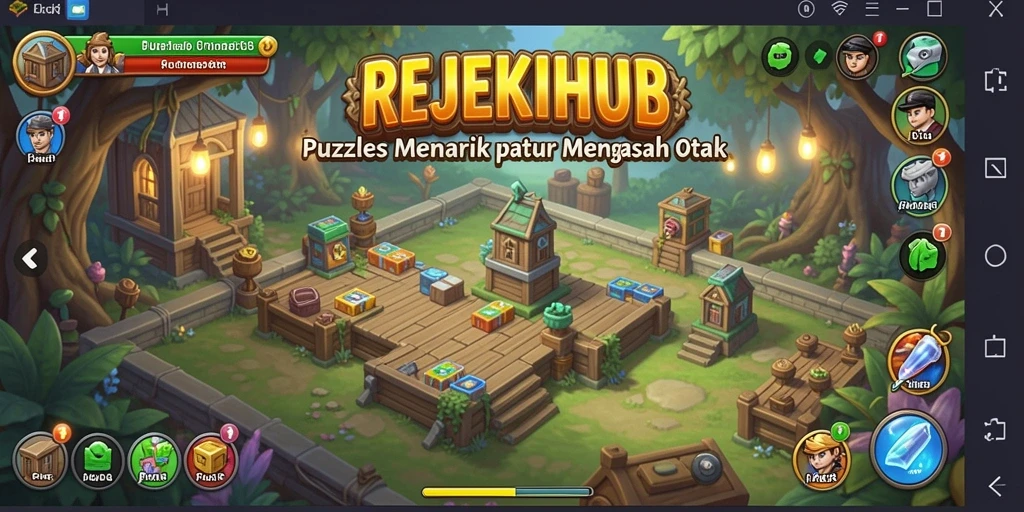 Tampilan gameplay REJEKIHUB dengan teka-teki seru dan menantang.