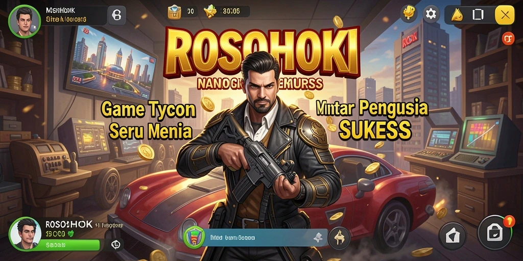 Screenshot gameplay Tycoon yang menunjukkan pengelolaan bisnis.