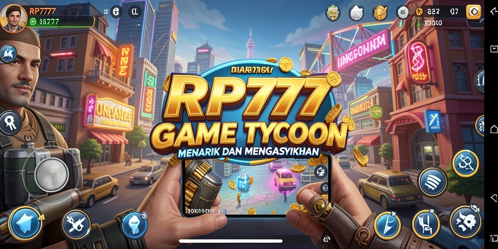 Tampilan menarik gameplay RP777 dalam dunia Tycoon.