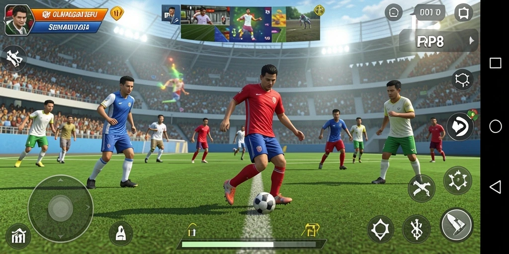 Tampilan gameplay seru saat bertanding dalam RP8.