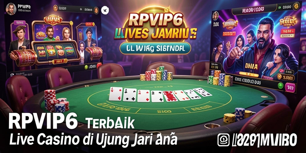 Screenshot RPVIP6 menampilkan suasana permainan Live Casino yang mendebarkan.